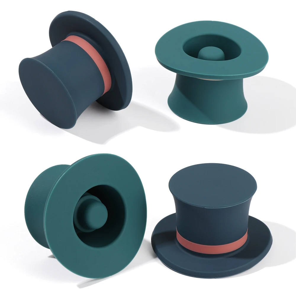 Silicone Champagne Wine Beer Bottle Cork Stopper Plug Wine Bottle Sealer Cap Stopper Bar Kitchen Tool Vacuum Sealed Sealer Plug 2