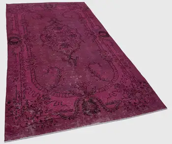 

162x278 Cm Pink Handmade Overdyed Rug-5x9 Ft
