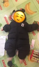 Ins 2021 otoño e invierno Bebé ropa de bebé nuevo bebé niños gruesa mono de algodón de manga larga de las niñas mameluco con capucha 3-12 meses