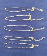 17KM-tobillera de cristal multicapa para mujer y niña, cadena gruesa dorada, pulsera para tobillo, joyería para pierna