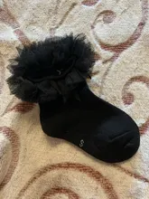 Calcetines con tutú de princesa para niños y niñas, cinta de lazo anudado de seda, de encaje con volantes, tobilleros de algodón para fotografía