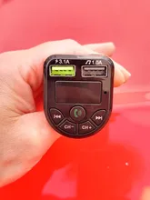 Transmisor FM LED con Bluetooth 5,0 para coche, kit de reproductor de música MP3, USB Dual, cargador 3.1A 1A, 2 puertos USB, para iphone, para coche, disco U/TF