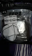 Mascarilla facial FFP2 KN95, máscara fp2 con filtro PM2.5 200 en blanco y negro, antipolvo, 5-95% Uds., estándar de la UE, envío rápido