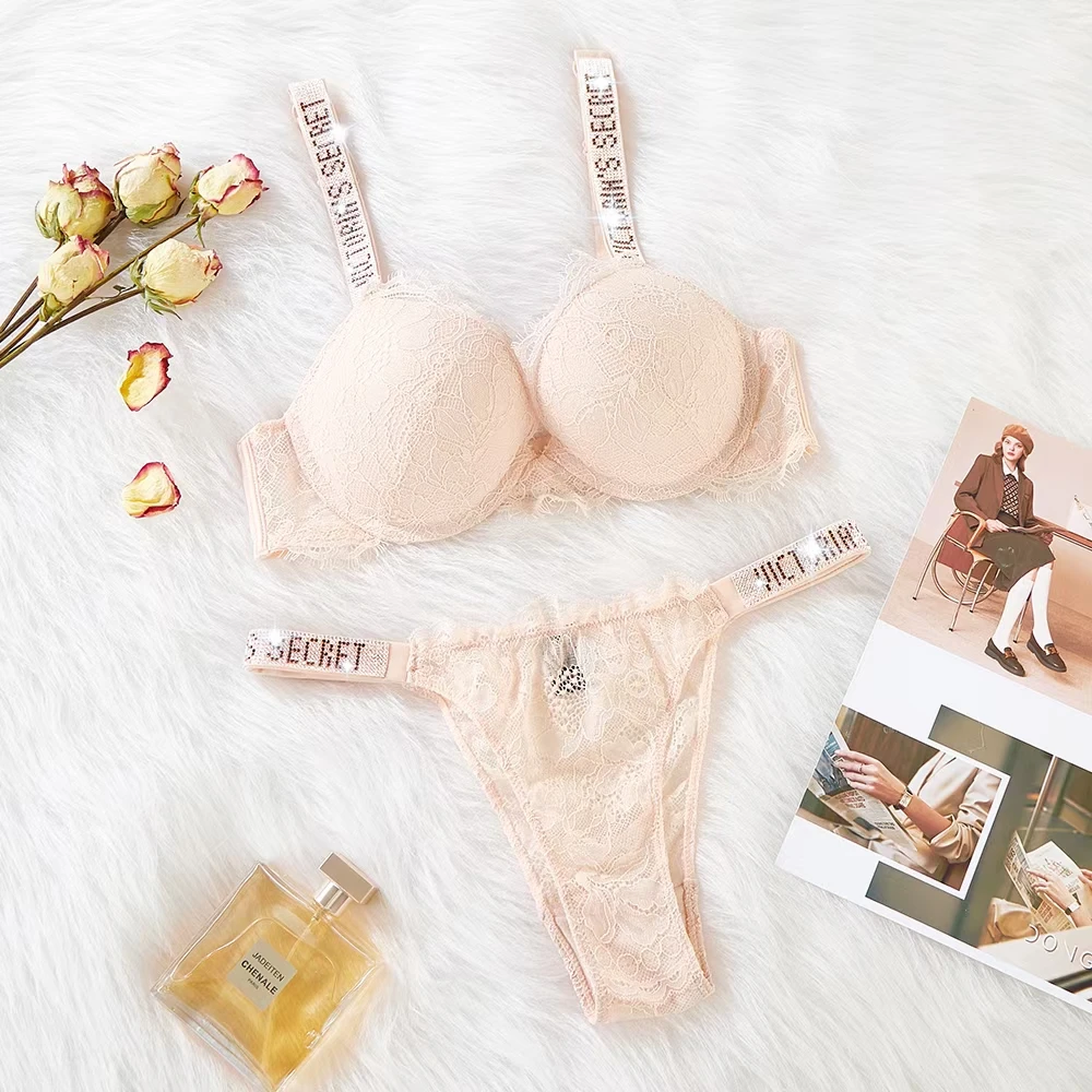 Comfort Femme Sexy Lingerie Ensemble Push Up Bra Victoria's Secret Lingerie Ensemble Femme 2 Pièces Brand Sous Vetement Femme