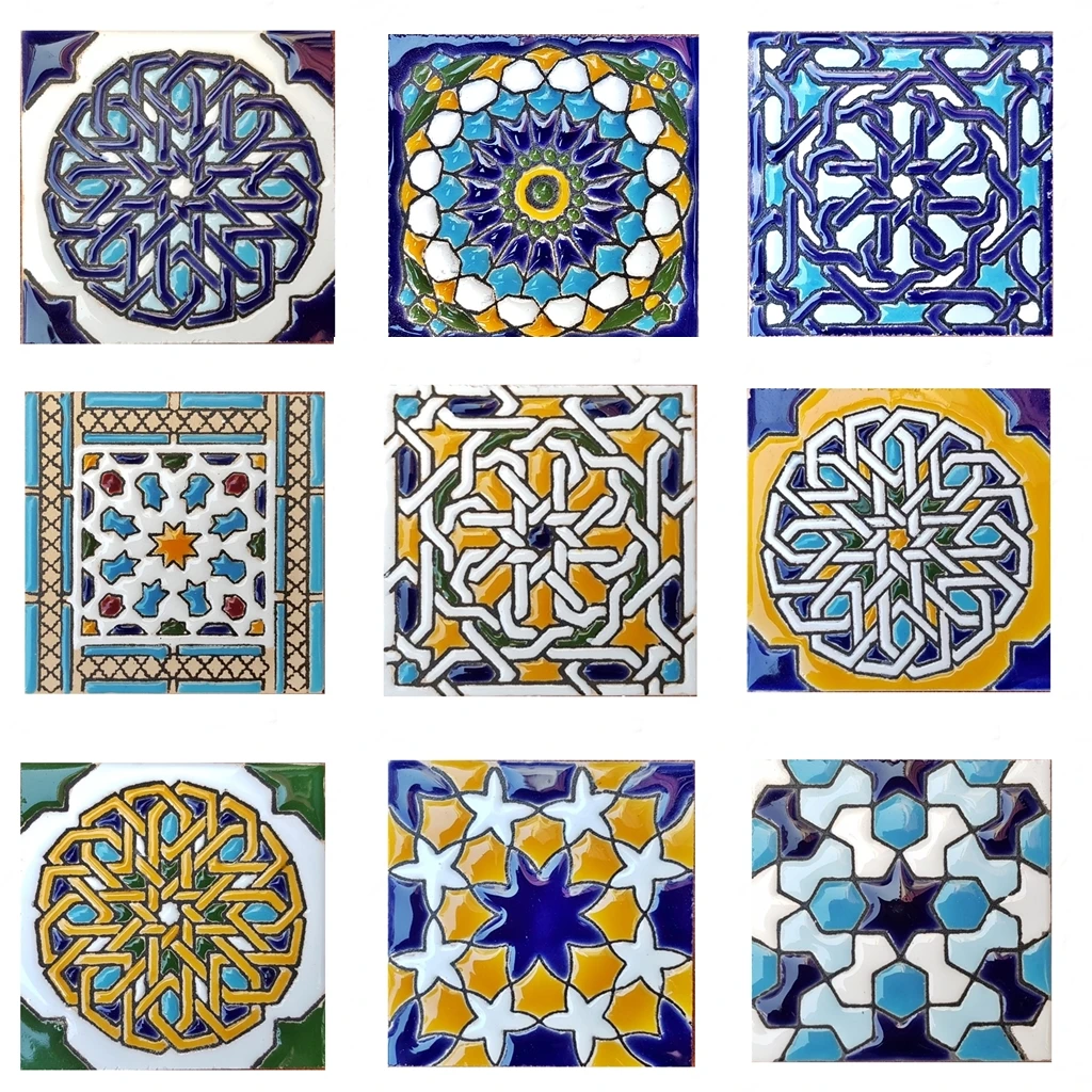 Azulejos-de-cer-mica-de-Andaluc-a-azulejos-de-7-5cm-3-azulejos-espa ...