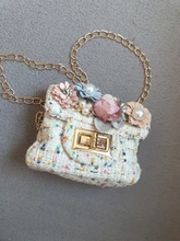 Mini bolso de mano para niña, bolsa de mensajero de perlas de princesa para niña, bolso cruzado de princesa, bolso de mano, 2021