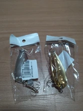 Goture 1PC Fishing Lure Metal Spoon Spinnerbait Double Rotating Hard Artificial Baits