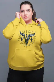 

Angemiel Wear Bull Head Yellow Women 'S Hooded Sweatshirt