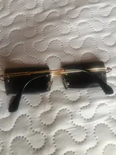 Sunglasses Eyewear Rimless Rectangle Mountaineering Fashion Women UV400 for Shades Traveling-Style