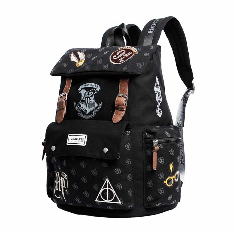 Mochila Patches Potter con triple. Para fanaticos de la de Harry Potter,|Mochilas - AliExpress