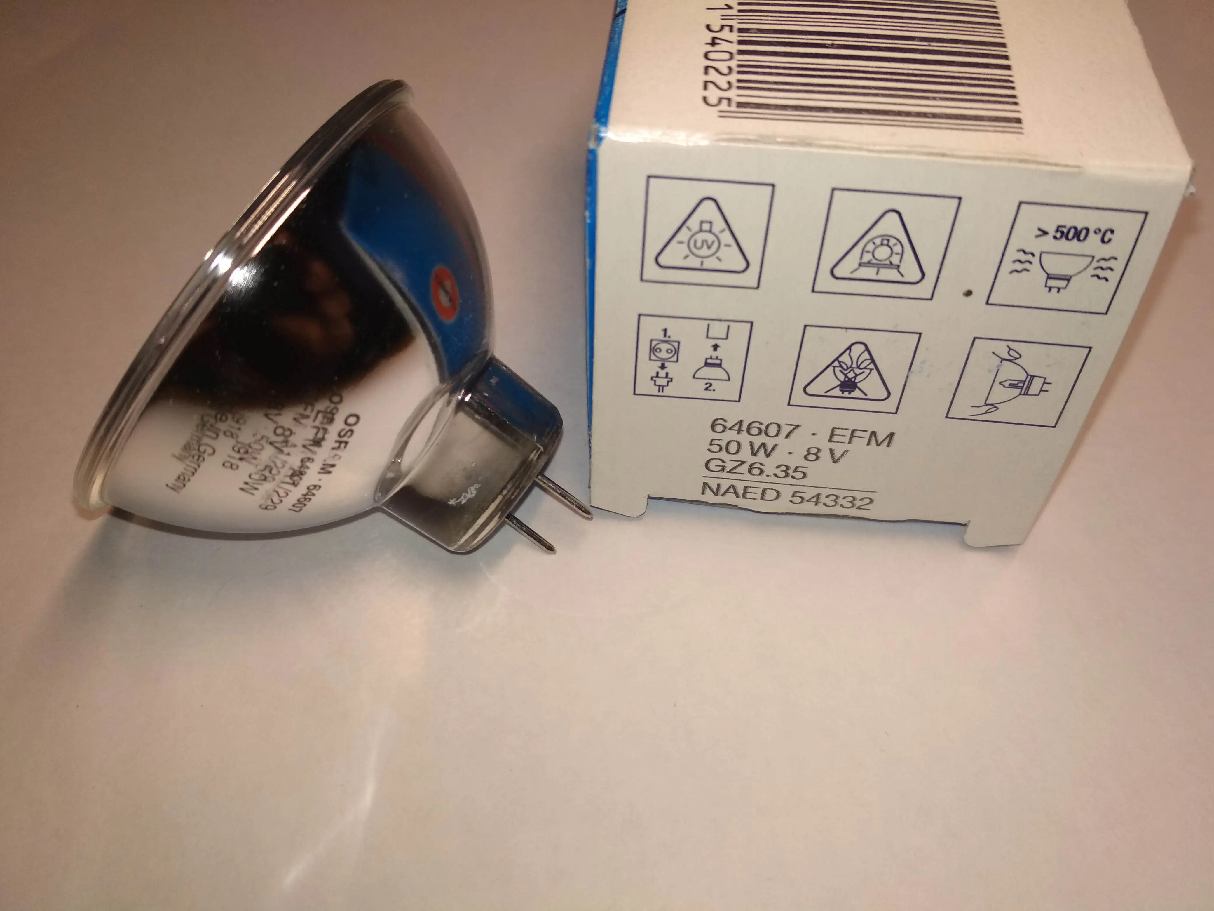OSRAM 64607 - лампа галогенная 8V 50W GZ6.35 с отражателем | Лампы и освещение