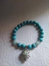 Pulsera de piedra Natural para Yoga, brazalete luminoso que brilla en la oscuridad, cuentas de loto, para hombres y mujeres, para rezar, budismo
