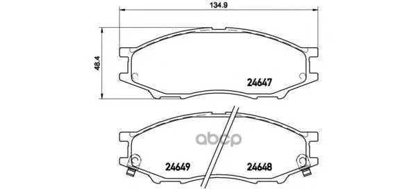Колодки Тормозные Дисковые | Перед | Nissan Almera Classic(B10) 1.6 16v 03.2006- Brembo арт. P56083
