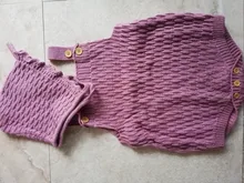 Conjunto de 2 uds. De ropa de punto para bebé, Pelele de algodón con botón en la entrepierna, mono de una pieza + sombreros para niño pequeño, trajes para niño y niña