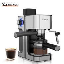 

YAXIICASS Italian Espresso Coffee Maker 2 in 1 Electrical Coffee Machine With Milk Frother Wand Portable Coffee Maker For Home