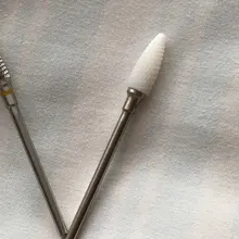 Broca de clavo de cerámica para zurdos, cortador de circonita blanca con forma de bala