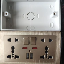 Power-Socket Switched Outlet Port Led-Indicator Dual-Usb-Charger Wall Universal Delviz