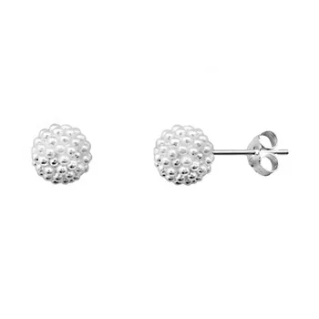 

Earrings 925 silver m rhodium-plated silver ball multi Pearl [9214]