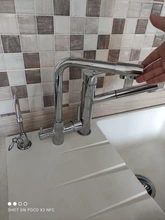 Frap de la cocina cromo grifo del fregadero de rotación de 360 grados de purificación de agua cuenta con tres vías de agua caliente y fría mezclador F4352