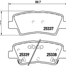 Колодки Тормозные Hyundai Solaris 10-/Sonata V(Nf) 05-/Kia Soul 09- Задние Brembo P30067 Brembo арт. P30067
