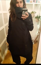 Coat Jacket Cotton-Padded EAM Woman New-Fashion Long-Type Winter Black Stand Lead Regular