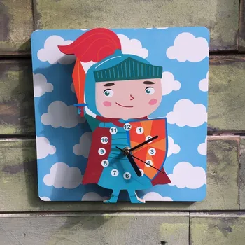 

Children wall clock Prince Jimmy toy Prince cute boy wooden watch Wall экотовары for kids designer