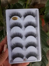 Pestañas postizas 3D de visón gruesas, 5 pares, maquillaje, pestañas llamativas, volumen Natural, suaves, g800