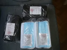 ¡10-200 Uds máscara desechable aretes máscara de boca negro no tejido máscaras de capa de 3 Filtro Anti polvo de máscara adulto en Stock!