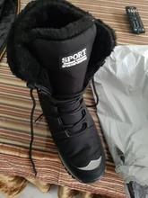 TUINANLE-Botas de nieve impermeables de media caña para mujer, botas cómodas con cordones, para invierno