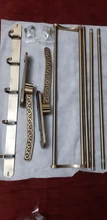 Towel-Rack Hooks Bathroom-Accessories Foldable Antique Aluminum Brass with Active