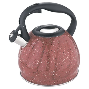 

Kettle with Whistle 3 L ak-524 red granite, black handle