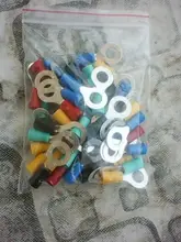 Ring Cable-Wire-Connector Insulated-Terminal Electrical-Crimp-Terminal 50PCS/100PCS RV2-6