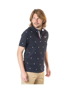

Men's Spagnolo brand Polo shirt with leaf embroidery
