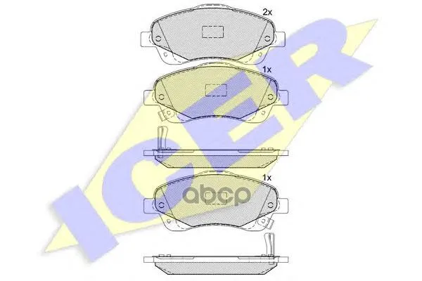 181573_колодки Дисковые Передние! Toyota Avensis 1.6i-2.4d4-D 03 Icer 181573 Icer арт. 181573