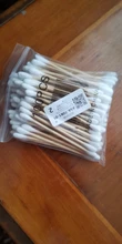 100 unids/bolsa de doble cabeza desechable de algodón de maquillaje hisopo de algodón suave brotes médicos palos de madera nariz y orejas Herramientas de limpieza Cotonete
