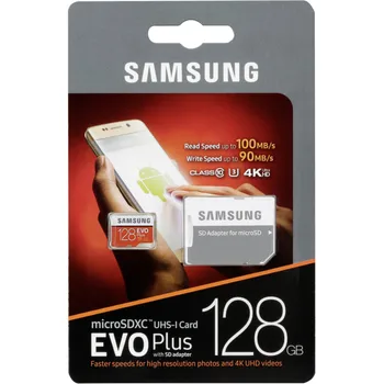 

Samsung Micro SD tarjeta hc EVO Plus 128 hard gb Class 10 + Adapter-SD hc-Original