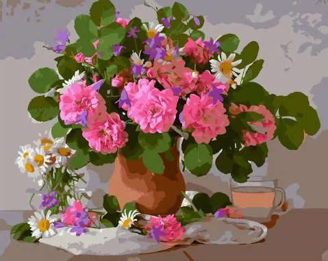 Картина по номерам GX 32941 Букет из своего сада 40*50