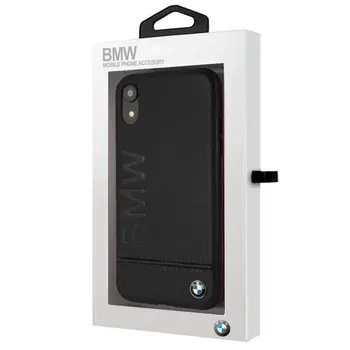 

IPhone case XR licence BMW leather black