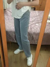 Leg-Jeans Trousers Clothing Pants Bottom Vintage Streetwear High-Waist Wide Baggy Denim