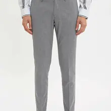 DeFacto, мужские брендовые модные формальные брюки, повседневные, высокое качество, одноцветные, длинные штаны, свободные, прямые брюки, мужские-L6796AZ19AU