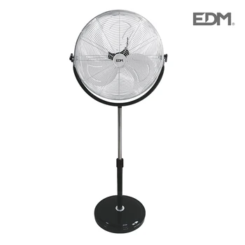 

INDUSTRIAL stand fan with CIRCULAR BASE Chrome/black 120W diameter blades 50 CM adjustable height 118-148 CM reflectorless EDM