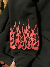 Sudadera con capucha de manga larga para mujer, ropa de verano con estampado harajuku de talla grande, estilo coreano