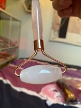 Rodillo de Jade de cuarzo rosa para masaje Facial, masajeador adelgazante Facial, piedra de Jade Natural, conjunto de belleza para el cuidado de la piel