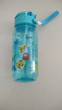 450ml de dibujos animados de Disney Mickey mouse, niños de plástico de taza paja los estudiantes agua potable chico botella a prueba de fugas nuevo