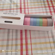 Kevin & sasa Crafts-juego de 8 rollos de cinta adhesiva de Color sólido, cinta adhesiva para Scrapbooking, papelería