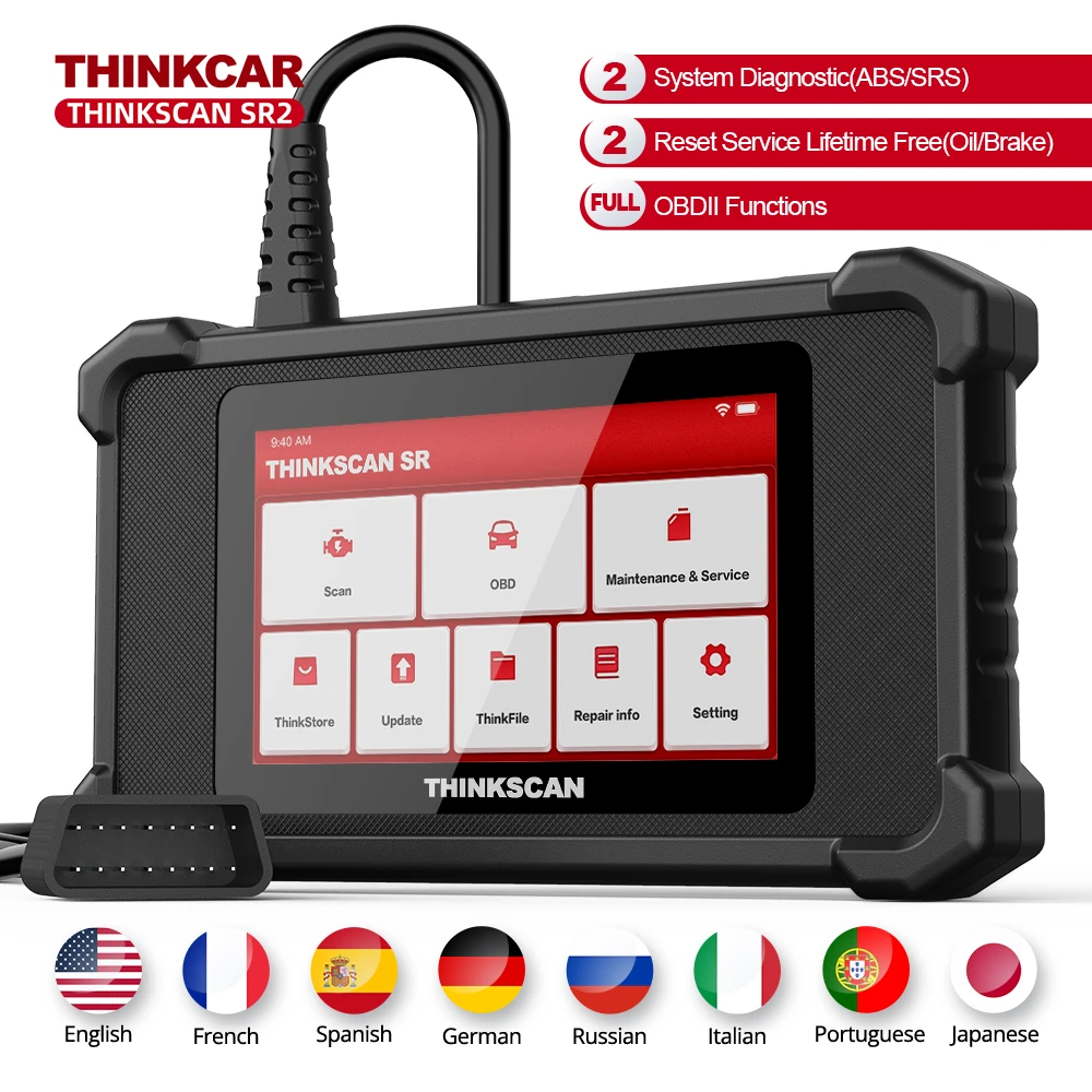 Thinkcar Thinkscan SR2 OBD2 Scanner For Car Scan Tools ABS/SRS System Diagnoses Vehicle Code Reader Auto Scanner buy car inspection equipment