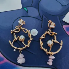 Encanto de moda creativo perla clip en pendientes lindo pendientes hechos a mano para auriculares joya clip