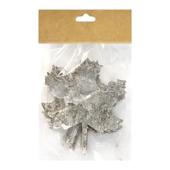 

Yw211 maple leaf tree bark decorative elements, 8,5*10 cm, 6 pcs/pack (white)