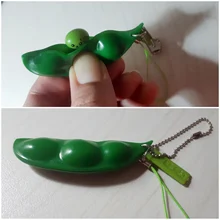 Juguete para apretar Infinite Edamame, llavero de guisantes, hoyuelos, juguetes antiestrés de descompresión
