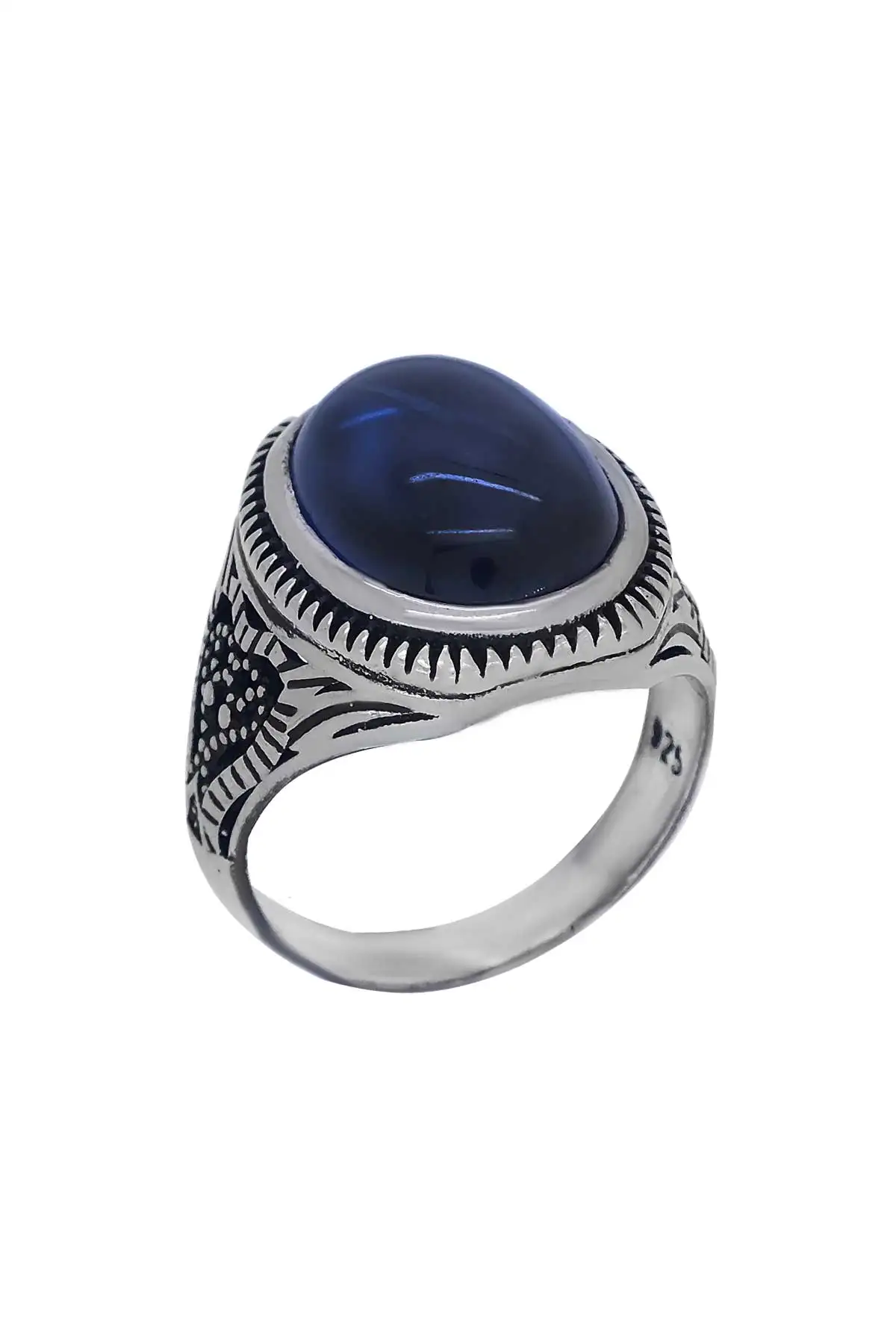 

Blue Stone Silver Male Ring Models
